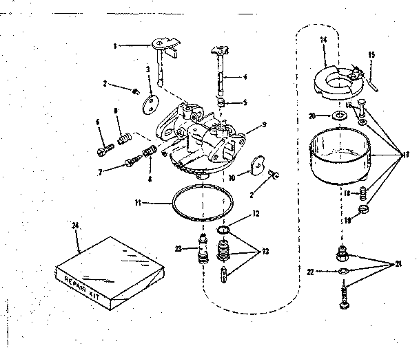 Craftsman 14375250 carburetor no. 29168 (lmg-132) diagram
