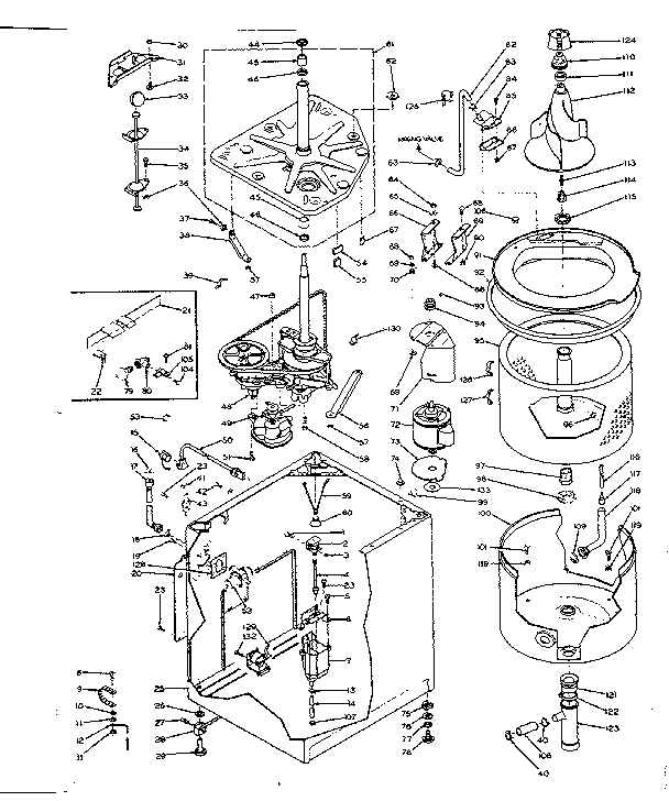 Kenmore 1106204855 machine sub-assembly diagram