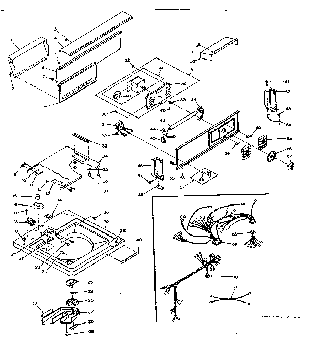 Kenmore 1106204807 top and console assembly diagram