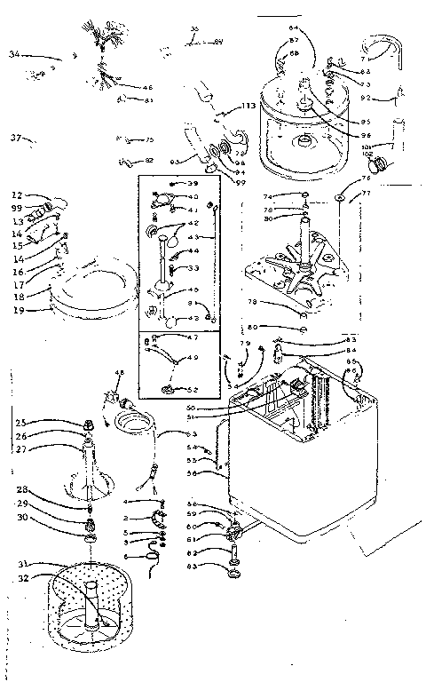 Kenmore 1106005300 machine sub-assembly diagram