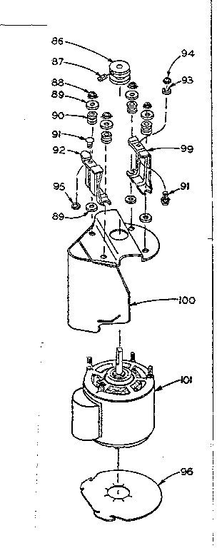 Kenmore 1106104810 motor parts diagram