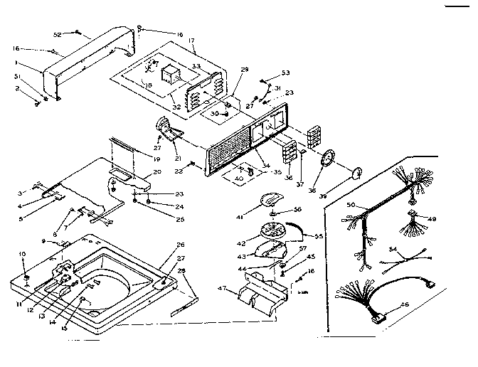 Kenmore 1106205306 top and console assembly diagram