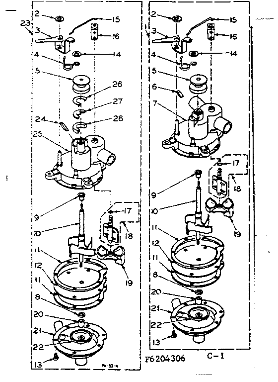 Kenmore 1106205306 pump assembly diagram