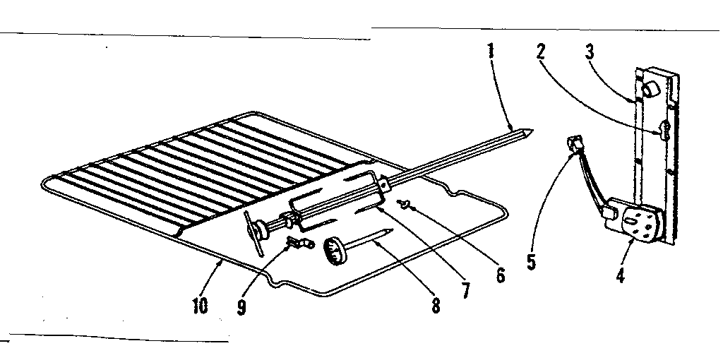 Kenmore 1019026400 rotisserie - model 101.9926400 diagram