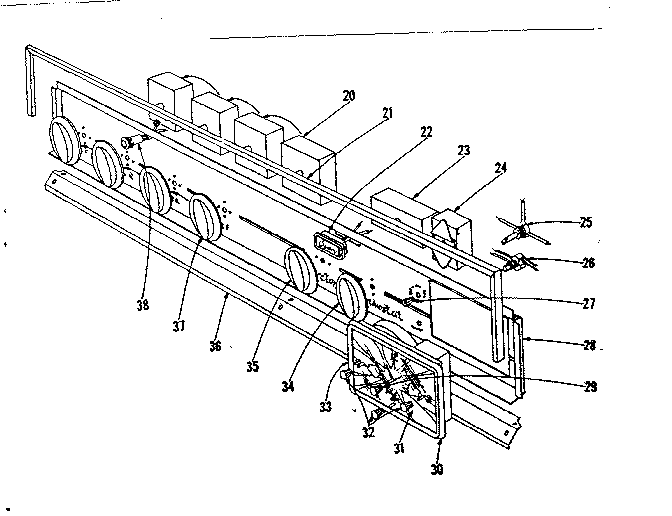 Kenmore 1019026400 control panel section diagram