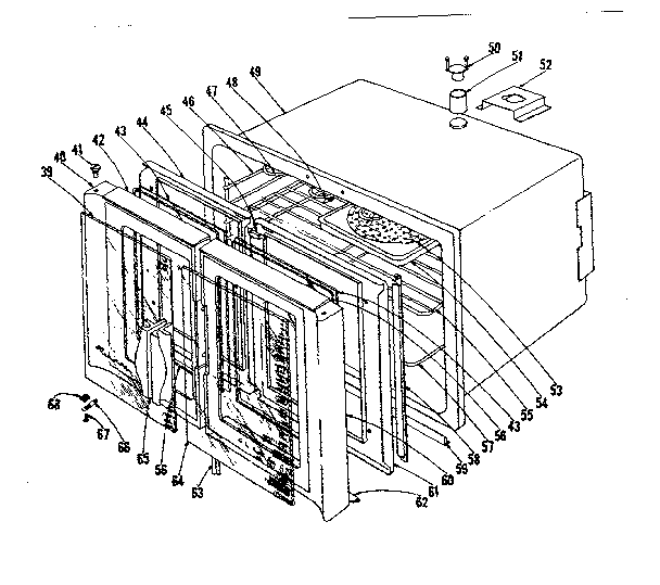 Kenmore 1019026400 oven section diagram