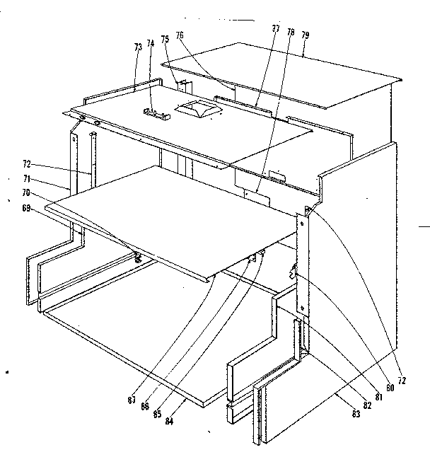 Kenmore 1019026400 main structure section diagram