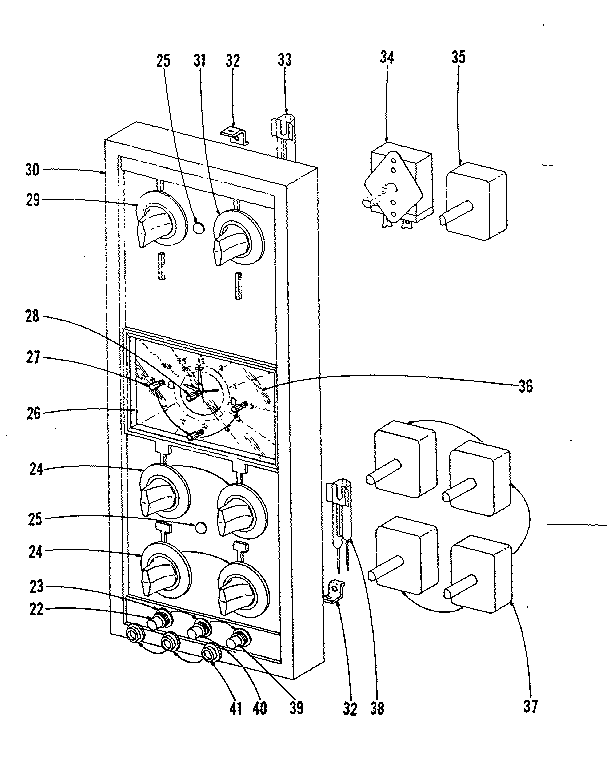 Kenmore 1019026540 control panel section diagram