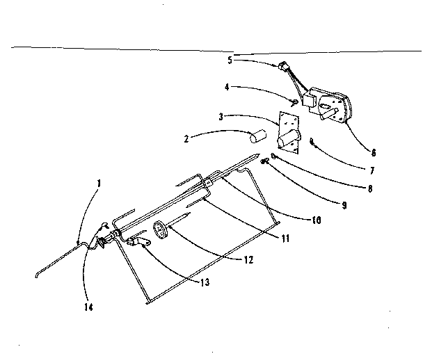 Kenmore 1019026540 accessory - rotisserie diagram
