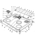 Kenmore 1019026660 cook top section diagram