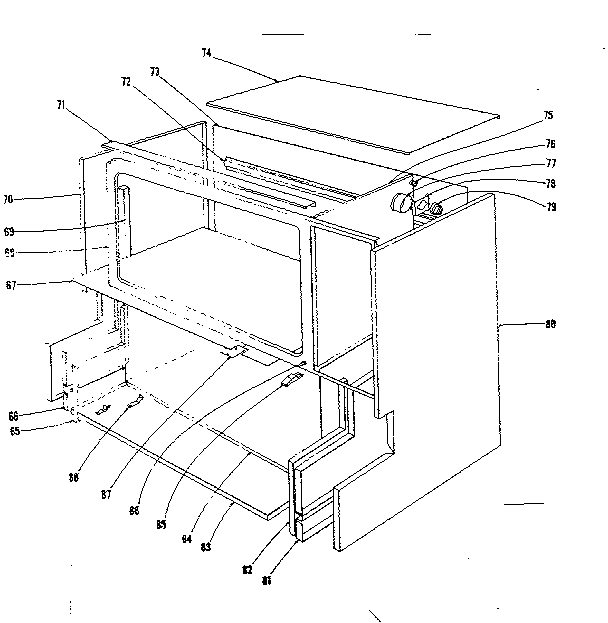 Kenmore 1019026640 main structure section diagram