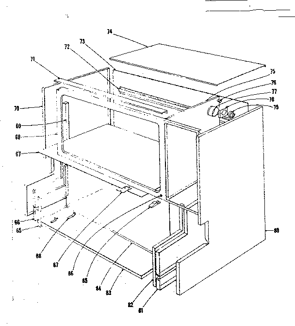 Kenmore 1019026641 main structure section diagram