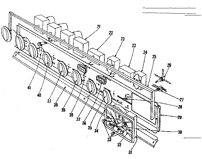Kenmore 1019036400 control panel section diagram