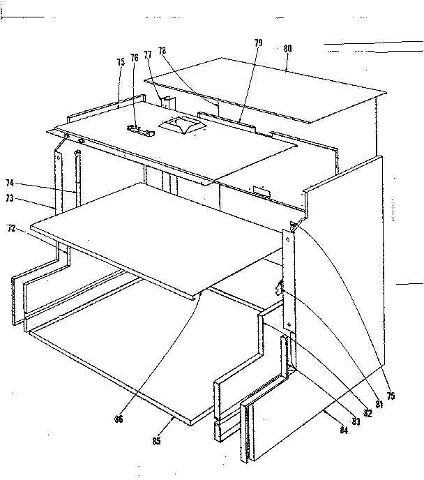Kenmore 1019036400 main structure section diagram