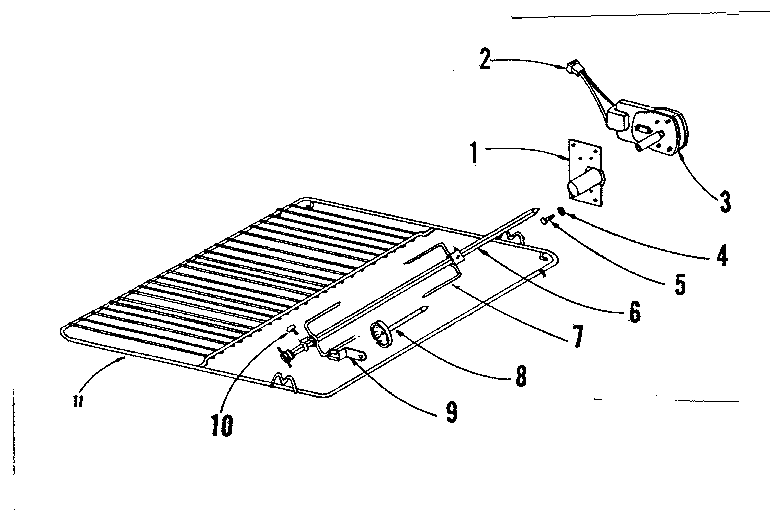 Kenmore 1019036400 accessory - rotisserie diagram