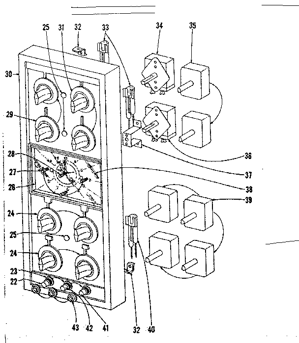 Kenmore 1019036500 control panel section diagram