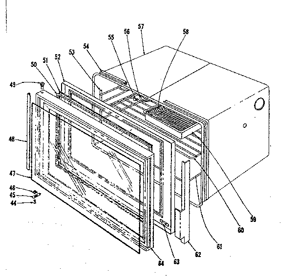 Kenmore 1019036500 upper oven section diagram
