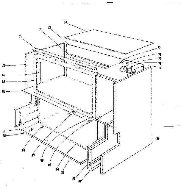 Kenmore 1019036500 main structure section diagram