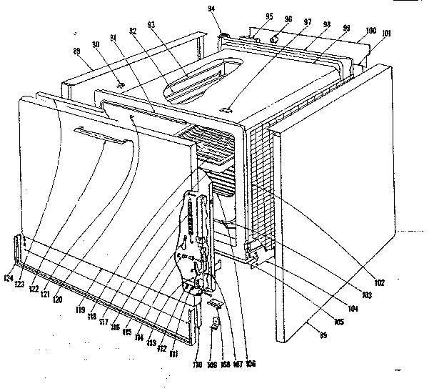 Kenmore 1019036500 lower oven section diagram