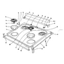 Kenmore 1019036541 cook top section diagram