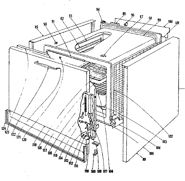 Kenmore 1019036501 lower oven section diagram