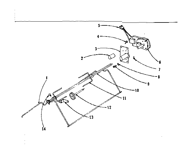 Kenmore 1019036501 accessory-rotisserie diagram