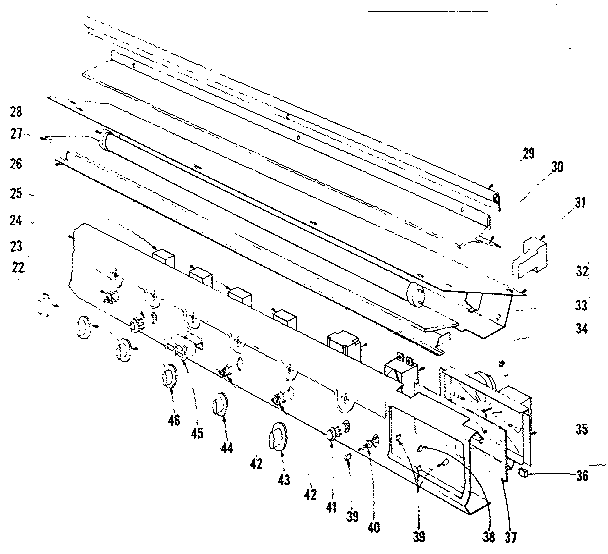 Kenmore 1019126441 control panel section diagram