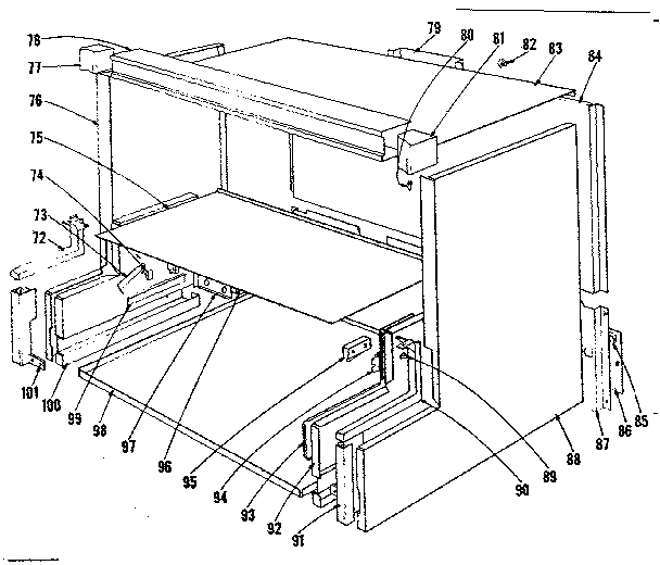 Kenmore 1019126441 main structure section diagram