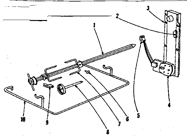 Kenmore 1019126500 accessory - rotisserie diagram