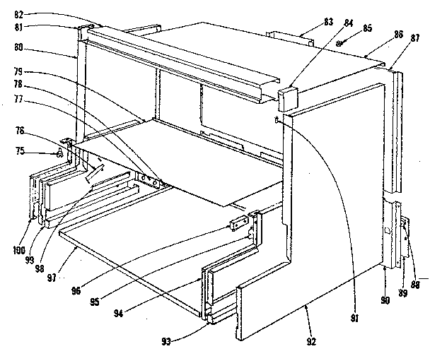 Kenmore 1019126500 main structure section diagram