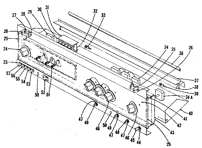 Kenmore 1019126641 control panel section diagram