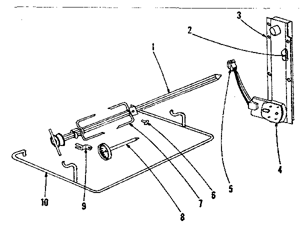 Kenmore 1019126641 accessory - rotisserie diagram