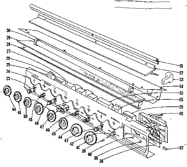 Kenmore 1019136450 control panel section diagram