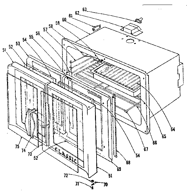 Kenmore 1019136450 oven section diagram