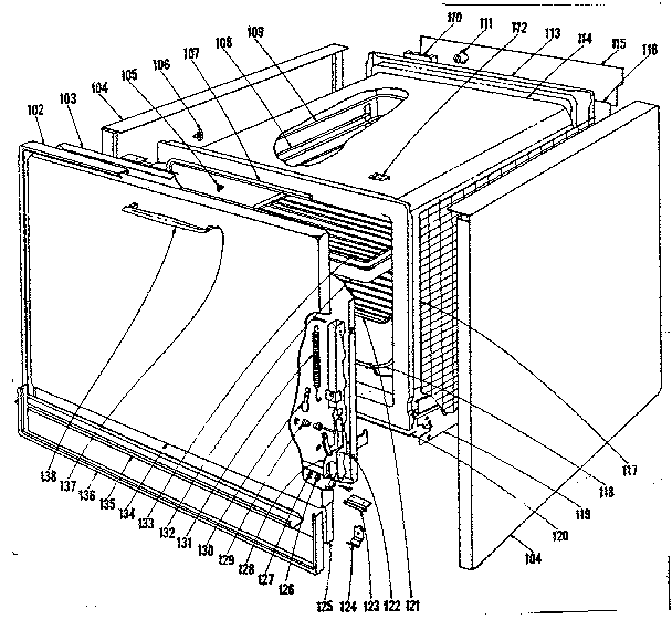 Kenmore 1019136450 lower oven section diagram