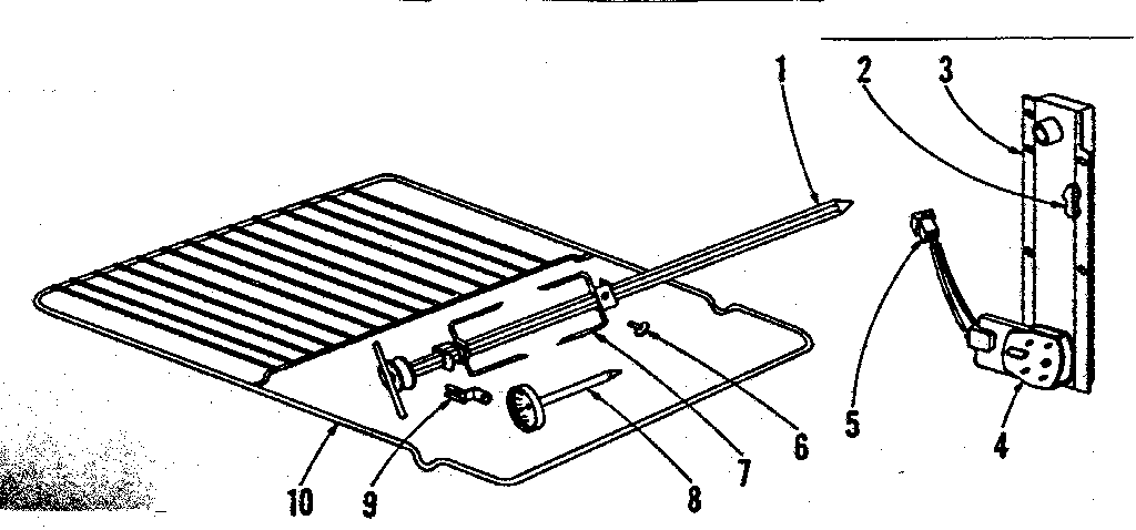 Kenmore 1019136441 accessory - rotisserie diagram