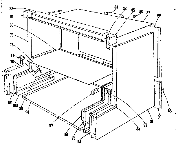 Kenmore 1019136441 main structure section diagram