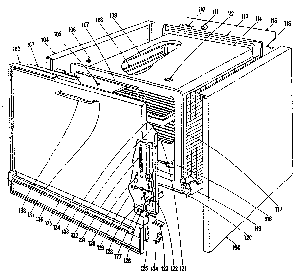 Kenmore 1019136441 lower oven section diagram