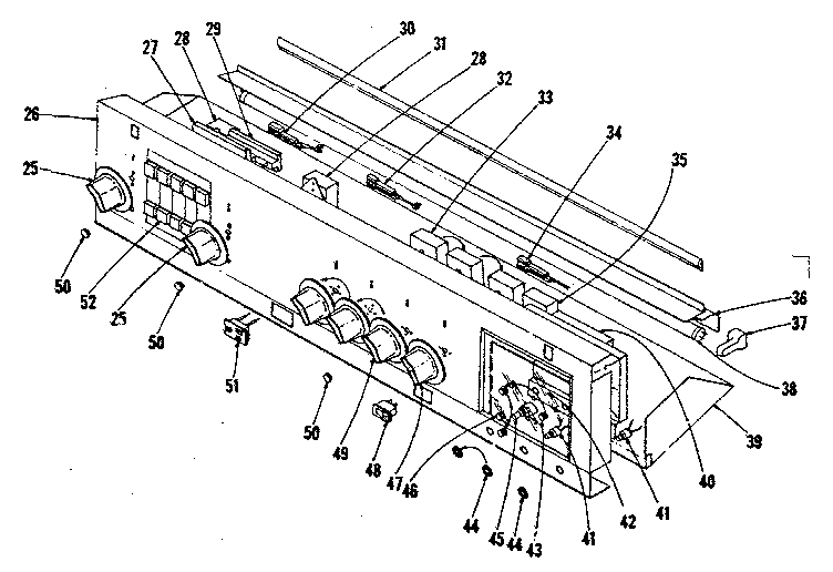 Kenmore 1019136590 control panel section diagram