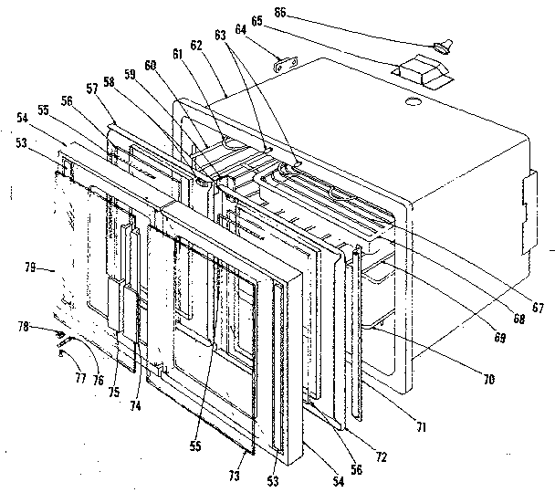 Kenmore 1019136590 oven section diagram