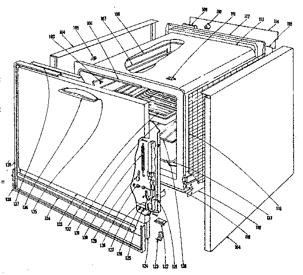 Kenmore 1019136590 lower oven section diagram