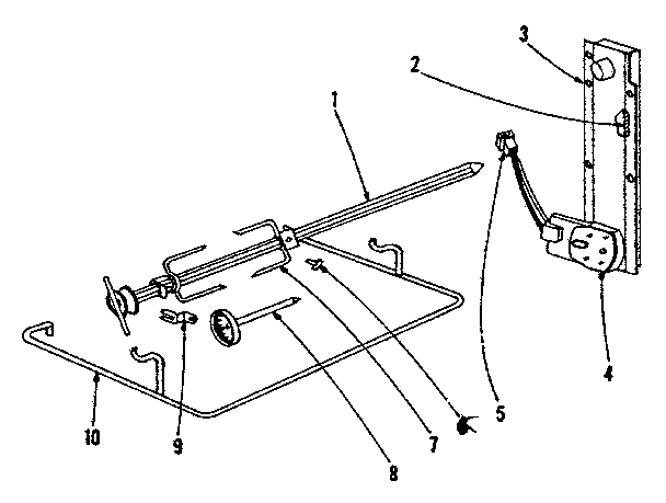 Kenmore 1019136590 accessory - rotisserie diagram