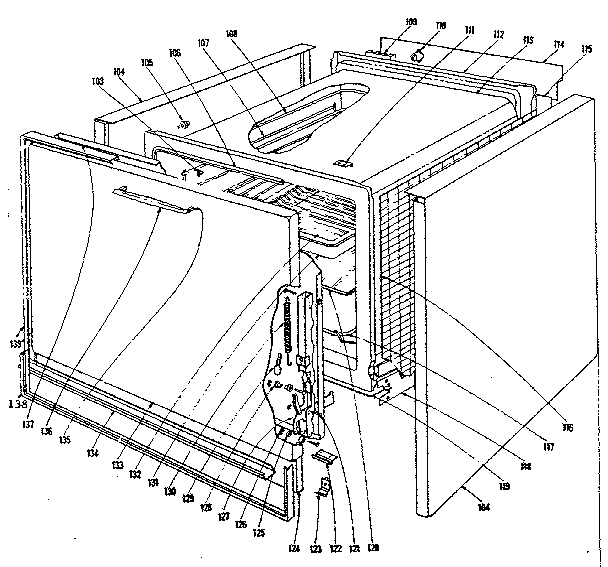 Kenmore 1019136550 lower oven section diagram