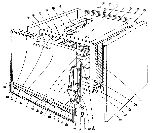 Kenmore 1019136660 lower oven section diagram