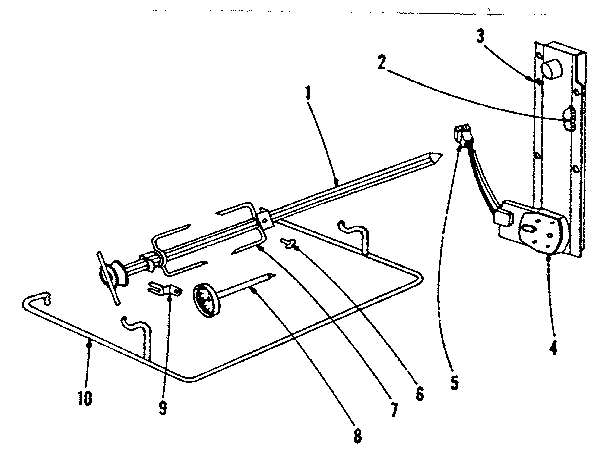 Kenmore 1019136660 rotisserie accessory diagram