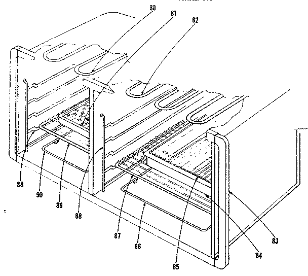 Kenmore 1019166441 oven assembly section diagram