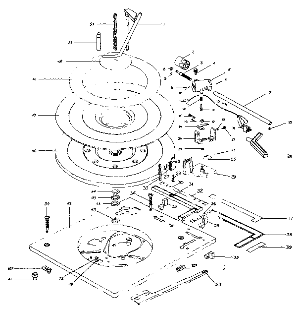 LXI 38610040 turntable assembly diagram