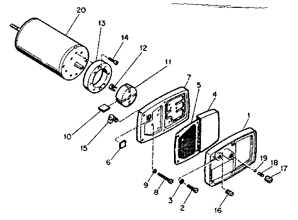 Kenmore 583406130 motor package assembly diagram