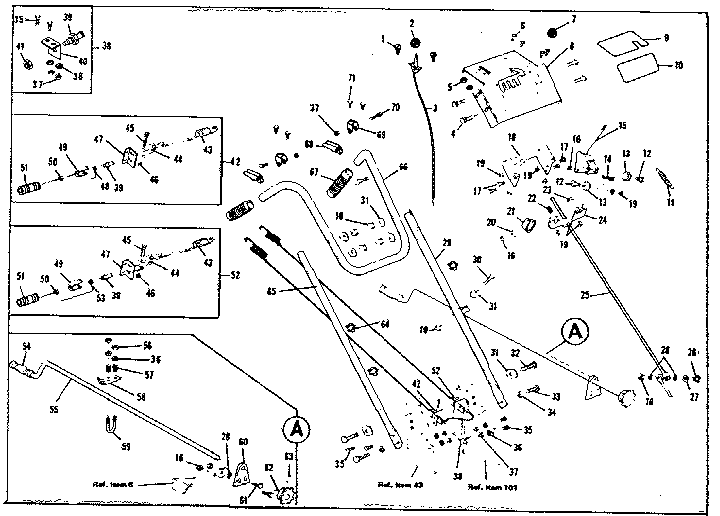 Craftsman 5361-1700 handle assembly diagram