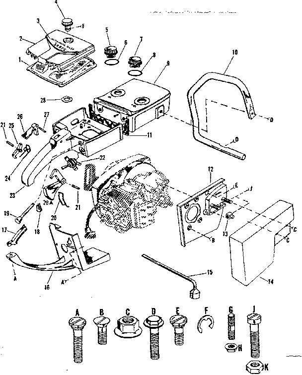 Craftsman 917351140 main frame diagram